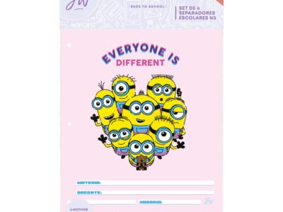 Separador escolar N3 FW x6 Minions