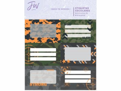 Set de etiquetas escolares FW X2 Stay alert