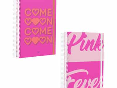 Cuaderno FW Pink 16X21  con elástico y sobre