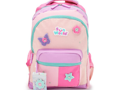 Mochila Fun World espalda 17" patch DIY