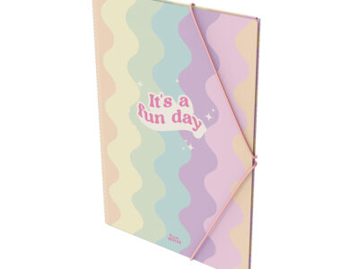 Carpeta 3 solapas Fun World pastel
