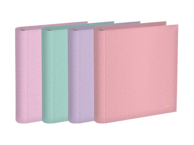 Carpeta 3x40 colores pastel surtido x4unid