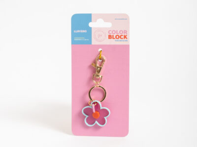 Llavero colgante colorblock