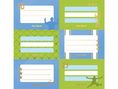 Etiquetas Fun World Escolares Jugadores